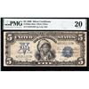 Image 1 : 1899 $5 Chief Mule Silver Certificate PMG 20