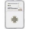 Image 1 : 1808MF Denmark Skilling Coin NGC MS65