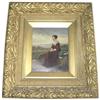 Image 1 : 19th c Female Portrait w Ornate Frame #1333182