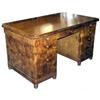Image 1 :  Art Deco Mid-Century Walnut Kneehole Desk #1333301