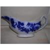 Image 1 : EARLY FLOW BLUE LANCASTER GRAVY BOAT #1333387