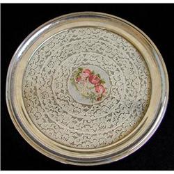 Lace and Petit Point, Silver Dresser Tray #1333485