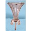 Image 1 : Czech Pink Depression Glass Deco Rocket Vase #1333583