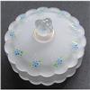 Image 1 : DeVilbiss Hand Decorated Satin Glass Powder Jar#1333644
