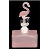 Image 1 : Pink Flamingo Satin Glass Perfume Bottle #1333660