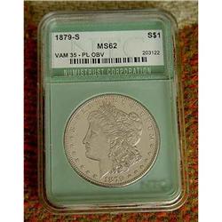 1879-S $1 MS62 Morgan Silver Dollar Certified #1334013