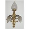 Image 1 : Brass Antique Wall Torchiere Lighting Fixture #1350410