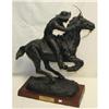 Image 1 : DRAMATIC PONY EXPRESS BRONZE STATUE BY THOMAS #1350636