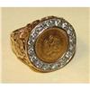 Image 1 : 1945 GOLD PESO AND DIAMOND RING #1350662