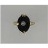 Image 1 : 18K  Onyx and Diamond Ring #1350745