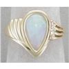 Image 1 : 14K opal and diamond ring #1350750