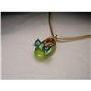 Image 1 : 14K YG Enamel Emerald Diamond Shoe Charm #1350897