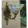 Image 1 : A pair of alabaster and bronze sconces #1351046