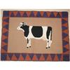 Image 1 : NEW ENGLAND  HOOKED RUG   featuring  A COW #1351212