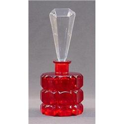 VINTAGE Czechoslovakian RED Perfume Bottle #1367721