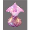 Image 1 : Czech Bohemian Pink Iridized Art Glass Vase #1367723