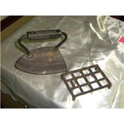 Vintage Cast Iron "IRON" Signed "Nashville # 7"#1367736