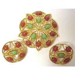 1940's  BROOCH and EARRINGS #1367793