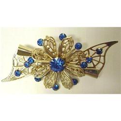 40's Filigree Rhinestone Brooch #1367794