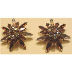 40's Clipon Earrings  Signed Sherman #1367817