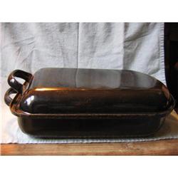 Graniteware DUCK ROASTER w/lid- OLD, UNUSUAL #1367985