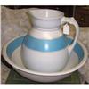 Image 1 : Deco Ironstone Blue Band Ewer/Wash Basin  #1368013
