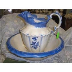 Victorian Ironstone Blue & White Chamber Set #1368014