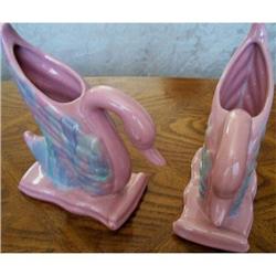 Royal Hickman/Haeger Mauve Agate Console Swan #1368036