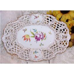 Saxonia Limoges Dresden Style Reticulated Bowl #1368046