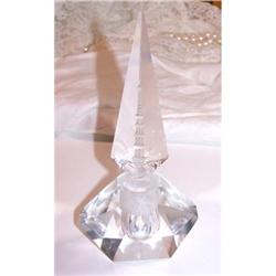 Vintage Pagoda Glass Crystal Perfume Bottle #1368049