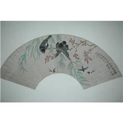 20th Century Chinese Fan Painting #1368093