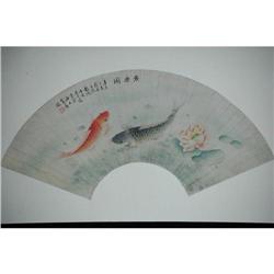 20th Century Chinese Fan Painting #1368095