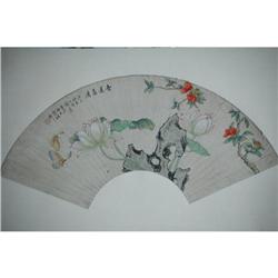 20th Century Chinese Fan Painting #1368102