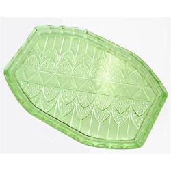 Green Depression Glass Vanity Tray #1368127