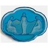 Image 1 : EGYPTIAN Turquoise Blue Intaglio Vanity Tray #1368174