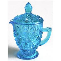 Aqua Blue Cubic Covered Syrup Pitcher #1368334