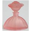 Pink Satin Glass Rose Stopper Perfume Bottle  #1368400