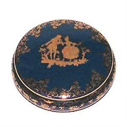 Limodg Cobalt Blue with Gold Powder Jar #1368459