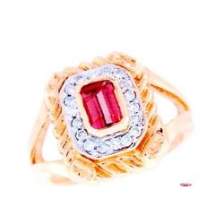 .96ctw. Pink Tourmaline & Diamond Ring #1368491