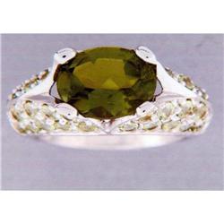 Idocrase (Vesuvianite) & Peridot Ring #1368496