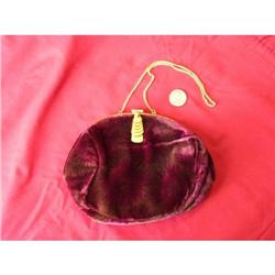 Morgan Red Velvet Floral Purse #1368552