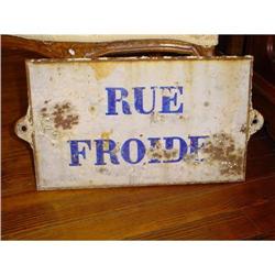 Rare  French cast iron Street sign, circa 1870 #1368620