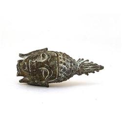 19C Thai Tibetan Bronze Buddha Head #1368631