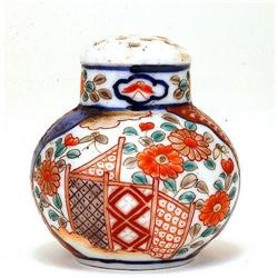 Old Japanese Imari Flower Salt Pepper Shaker #1368637