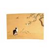 Image 1 : Old Japanese Silk Brush Painting w Cat in Water#1368684