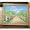 Image 1 : Fifties Art Deco Style Oil Painting of Florida #1369029
