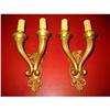 Image 1 : Pr. of Vintage French bronze gilded sconces! #1389366
