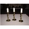 Image 1 : Three Early Brass Candle Sticks #1421132