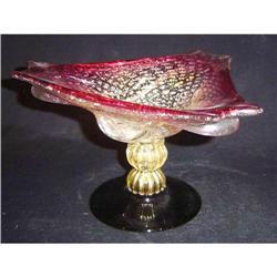 Italian Murano Triangular Glass Dish #1421452