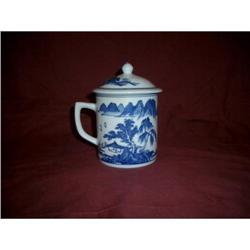 Wonderful Chinese B&W Porcelain tankard #1421466